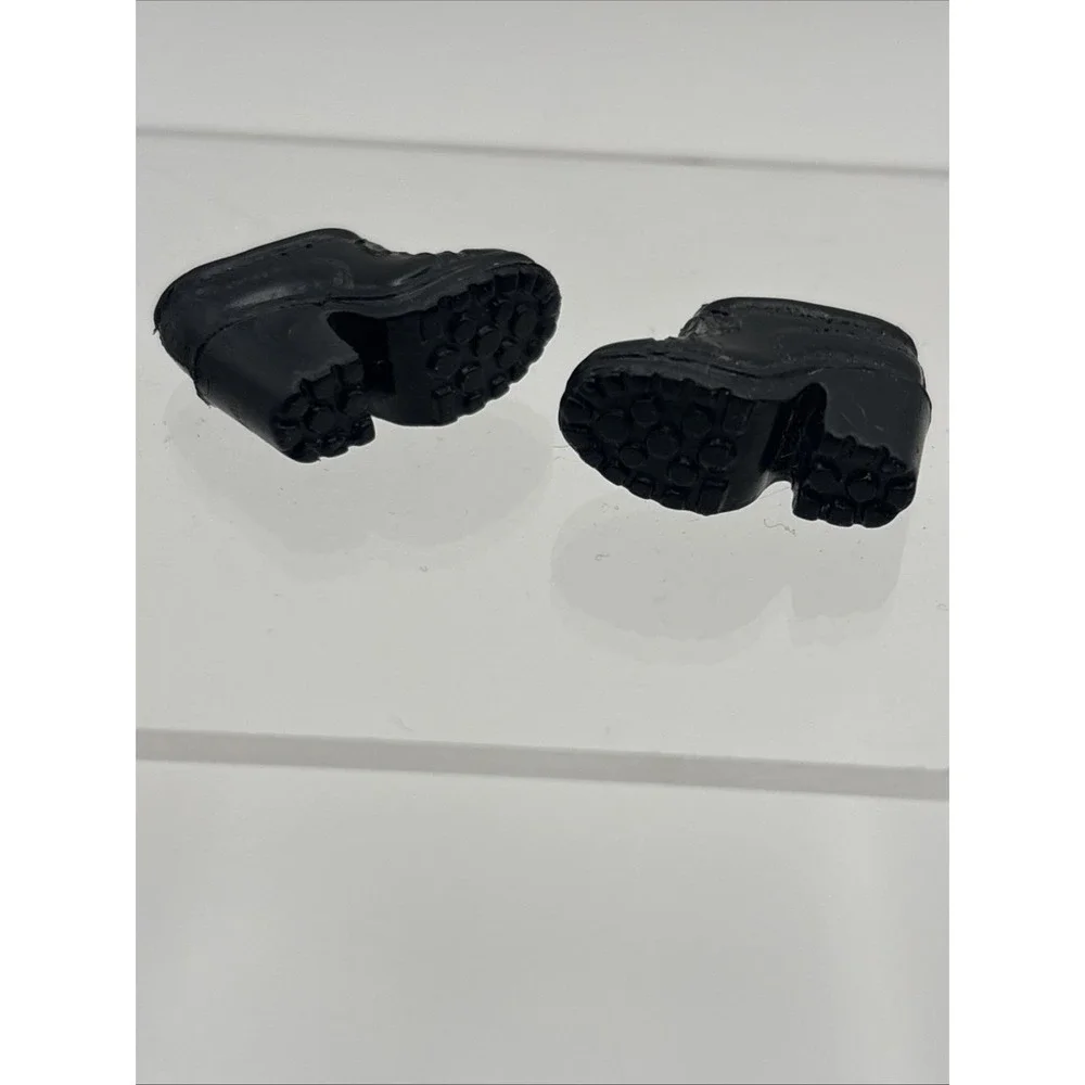 Vtg~Barbie Shoes~Platform/Chunky/High Heeled~Black Sneakers
